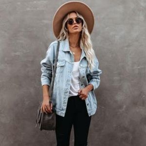 NWOT VICI Jamestown Pocketed Denim Jacket